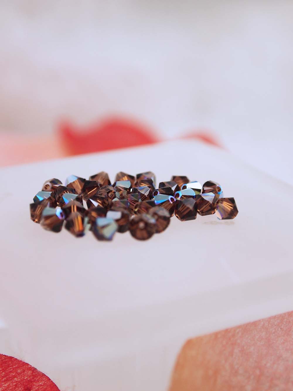 Swarovski Beads 5328 - 4mm - 36pc - Smoke Topaz AB