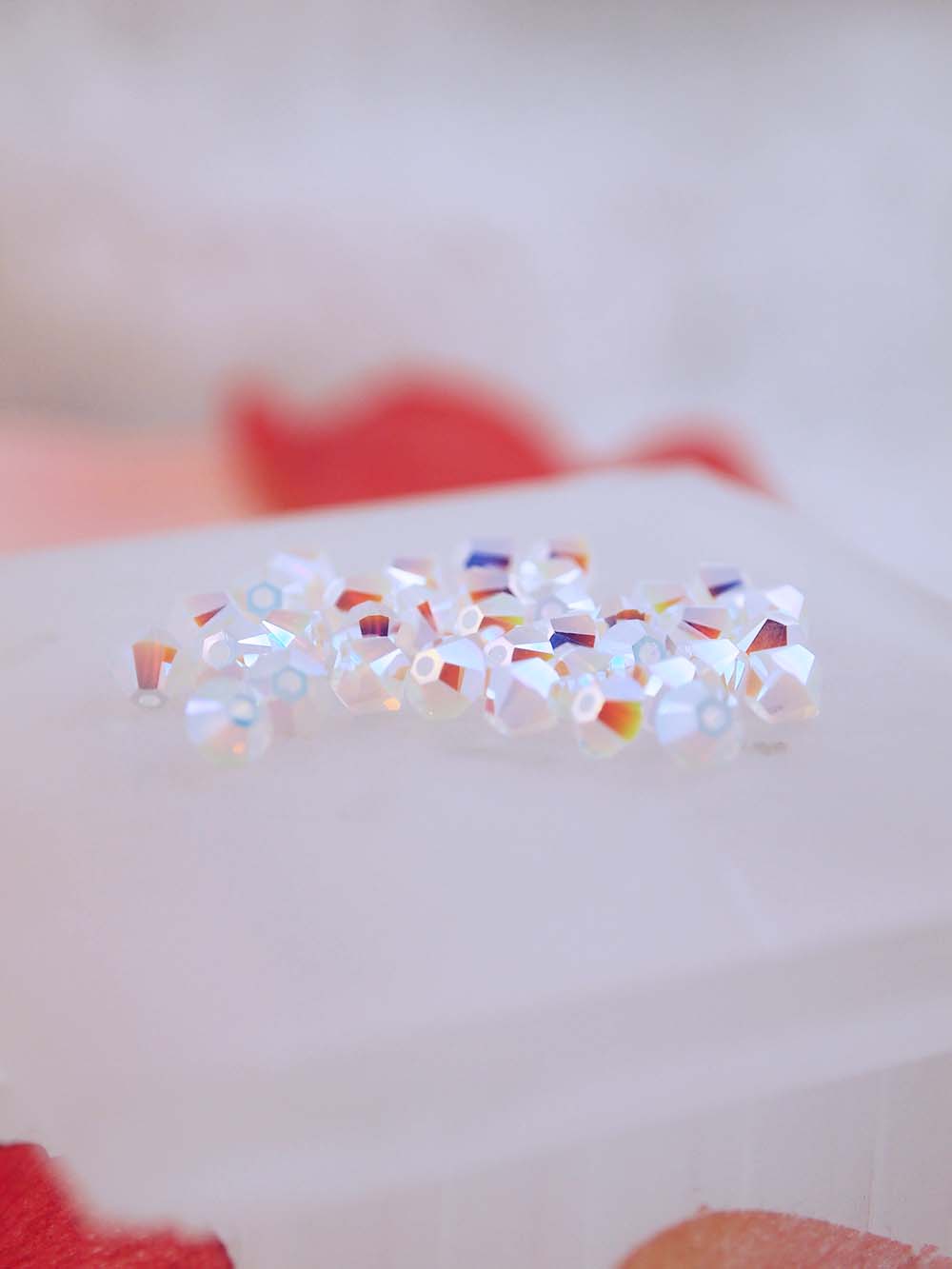Swarovski Beads 5328 - 4mm - 36pc - White Opal AB 2X