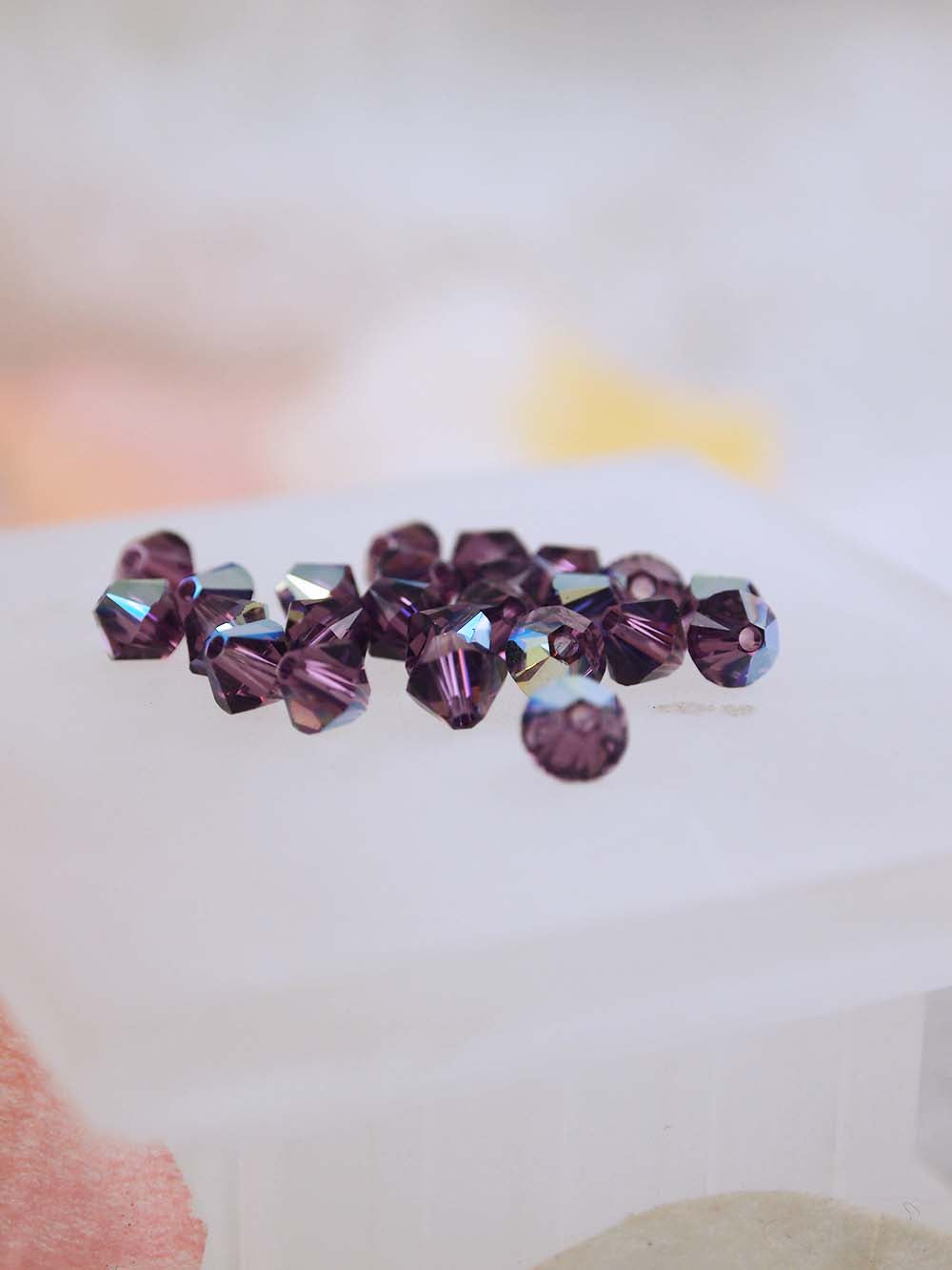 Swarovski Beads 5328 - 5mm - 24pc - Amethyst AB
