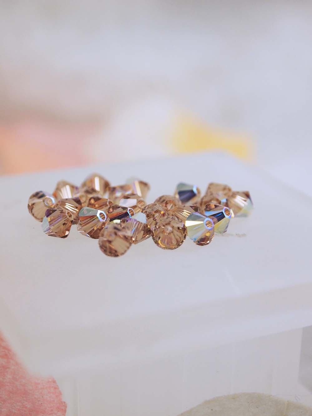 Swarovski Beads 5328 - 5mm - 24pc - Light Colorado Topaz AB