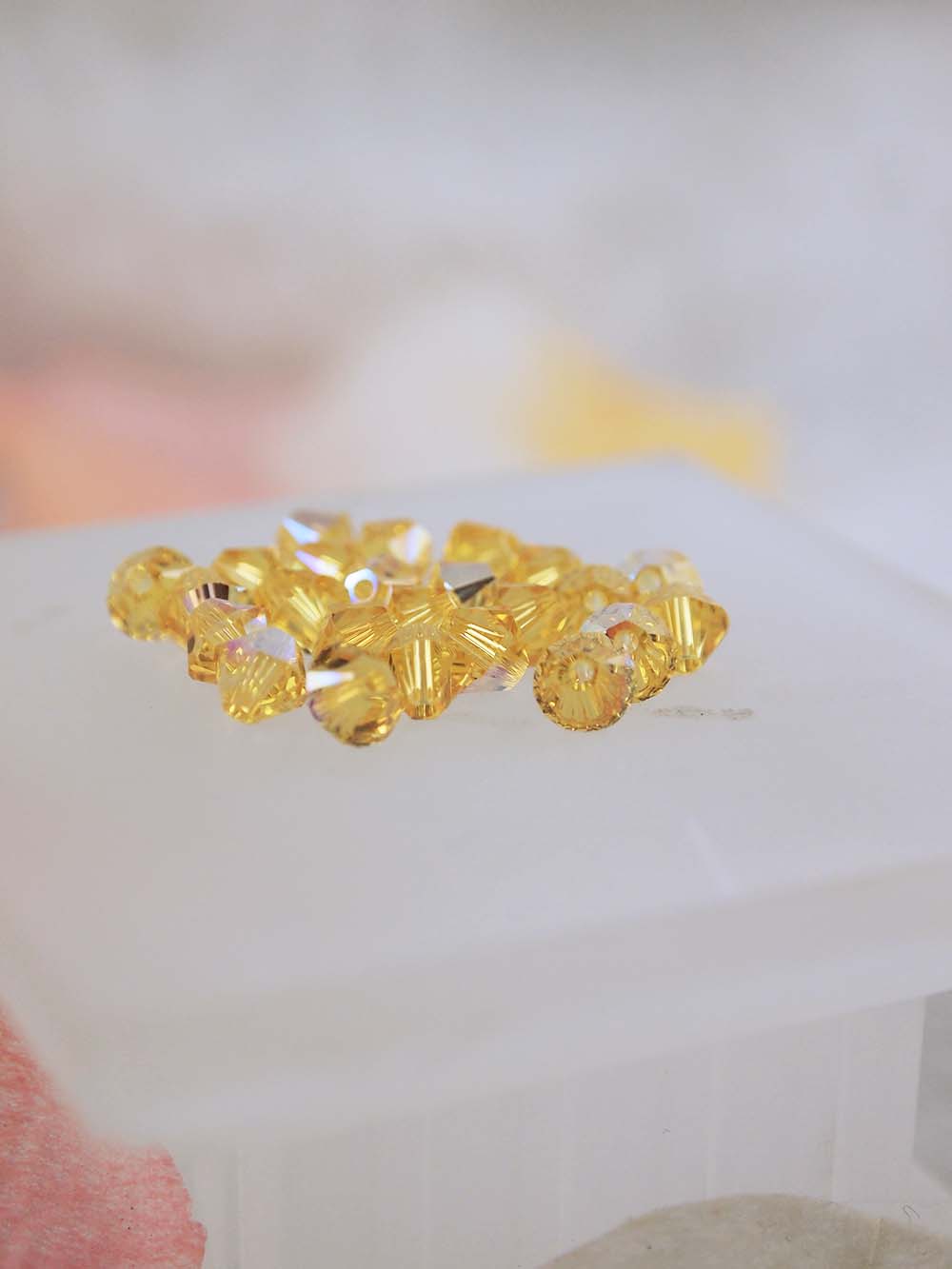 Swarovski Beads 5328 - 5mm - 24pc - Light Topaz AB