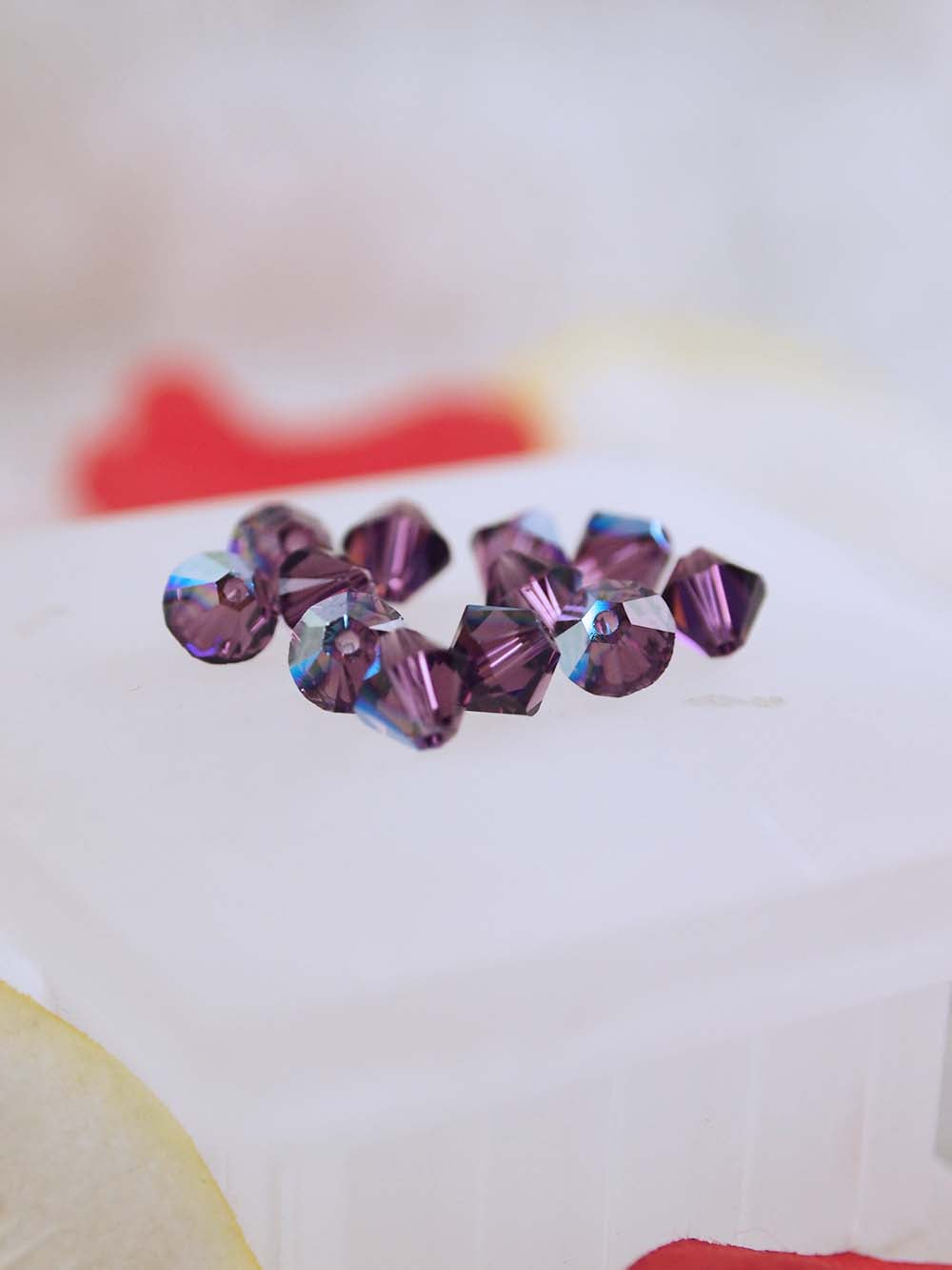 Swarovski Beads 5328 - 6mm - 12pc - Amethyst AB