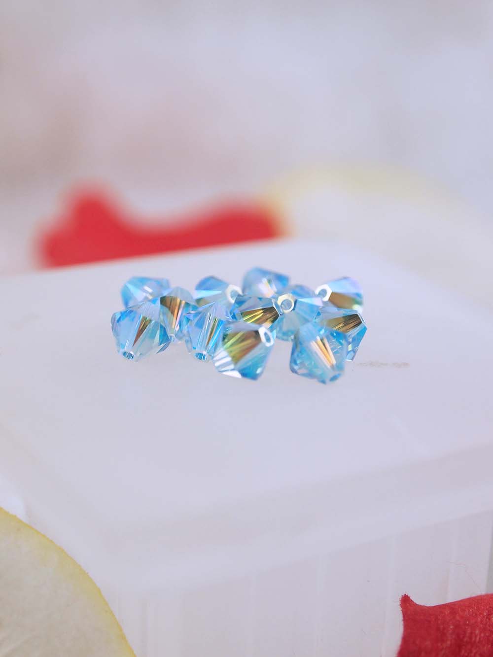 Swarovski Beads 5328 - 6mm - 12pc - Aquamarine AB 2X