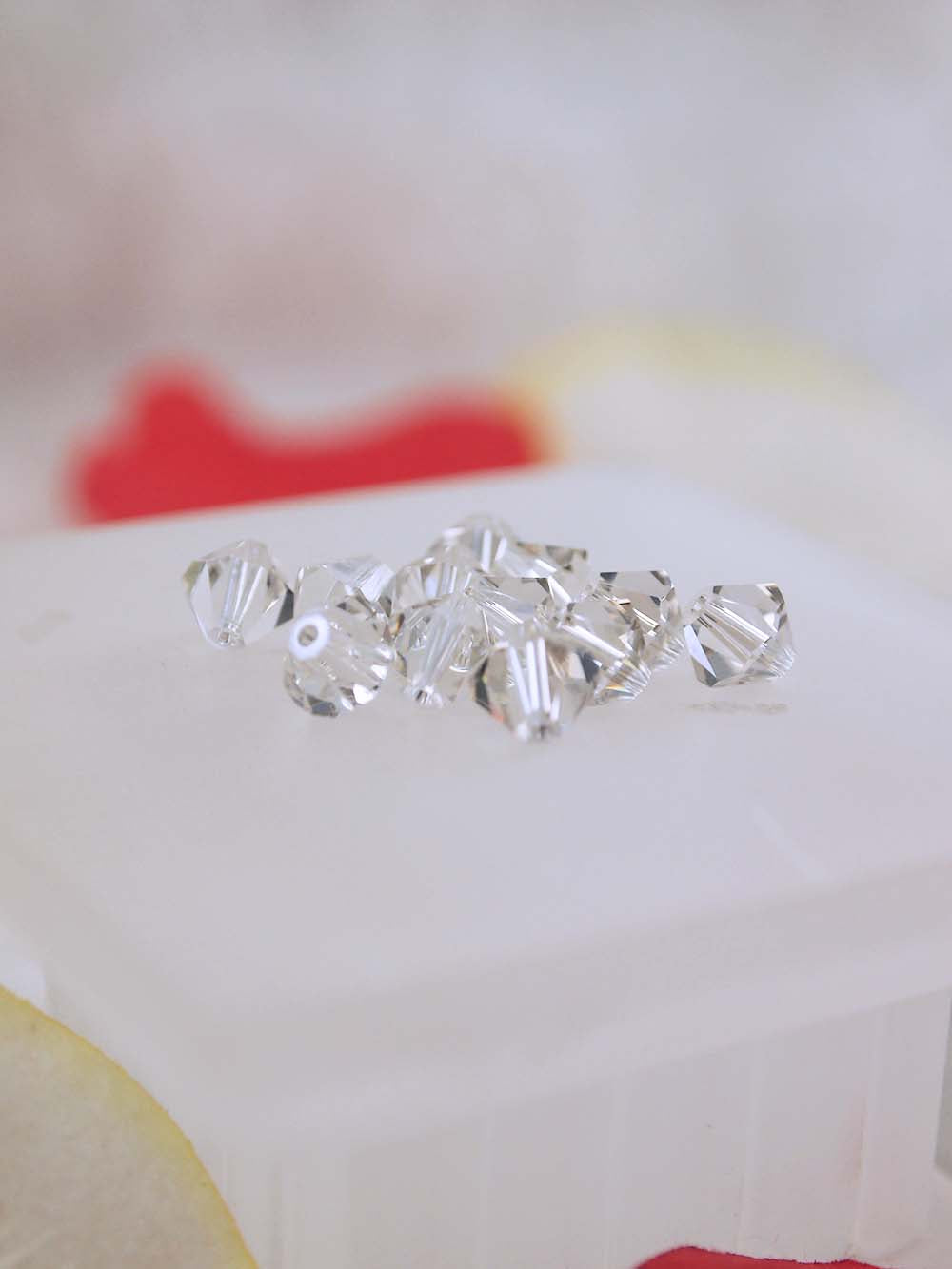 Swarovski Beads 5328 - 6mm - 12pc - Crystal Silver Shade