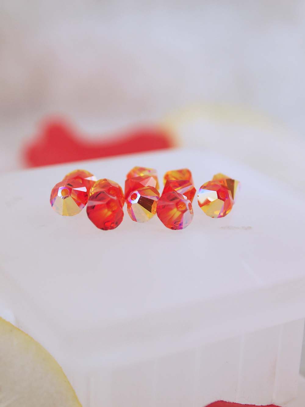 Swarovski Beads 5328 - 6mm - 12pc - Fire Opal AB