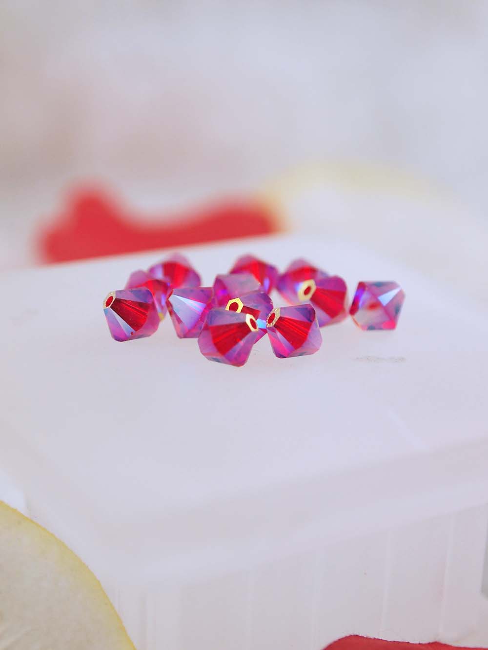 Swarovski Beads 5328 - 6mm - 12pc - Light Siam AB 2X