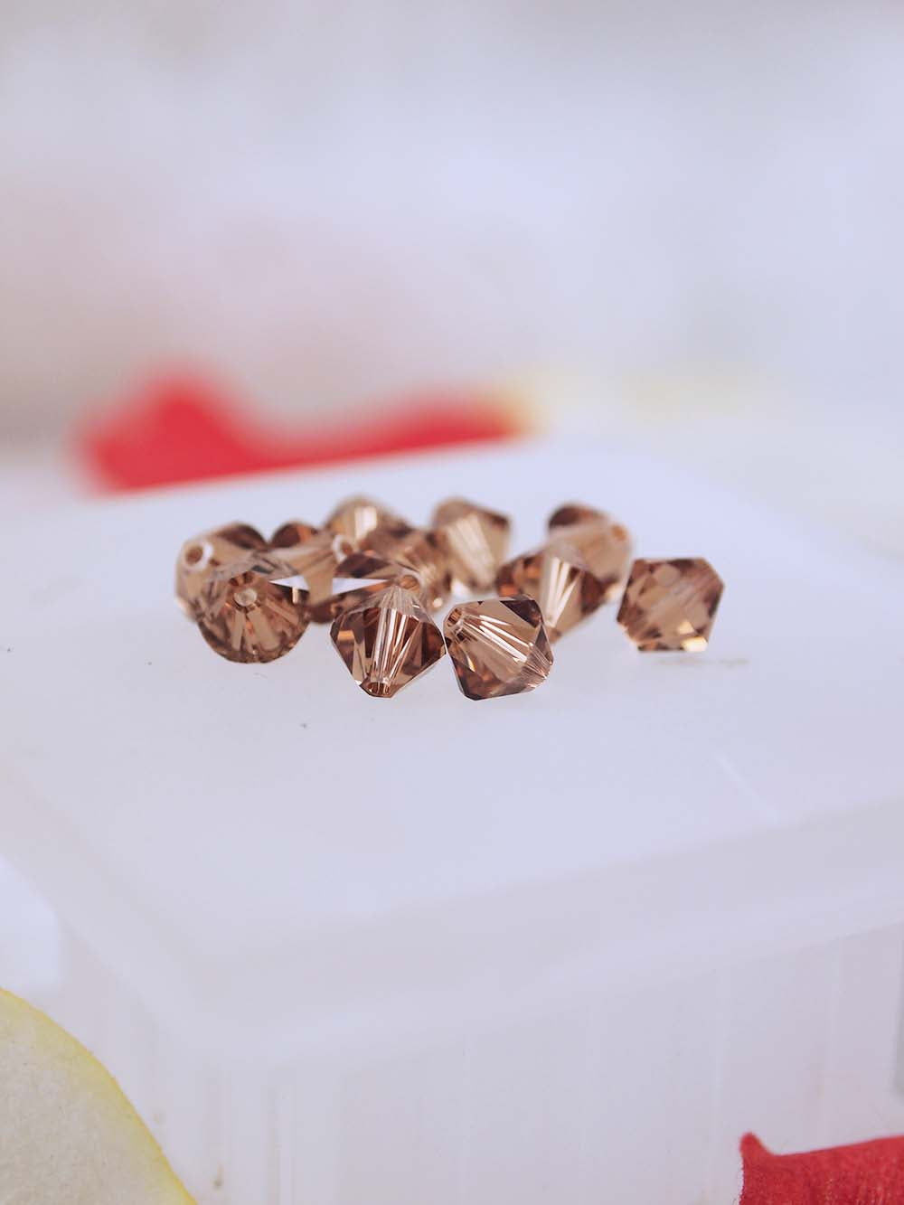 Swarovski Beads 5328 - 6mm - 12pc - Light Smoke Topaz