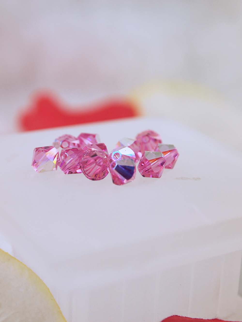 Swarovski Beads 5328 - 6mm - 12pc - Rose AB