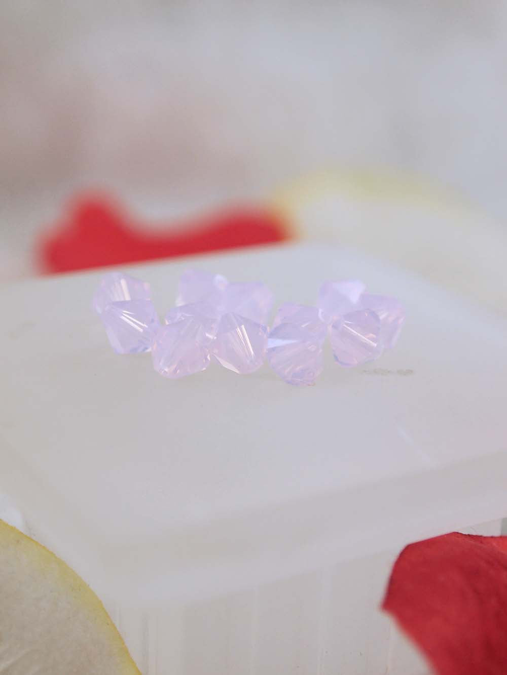 Swarovski Beads 5328 - 6mm - 12pc - Rose Water Opal