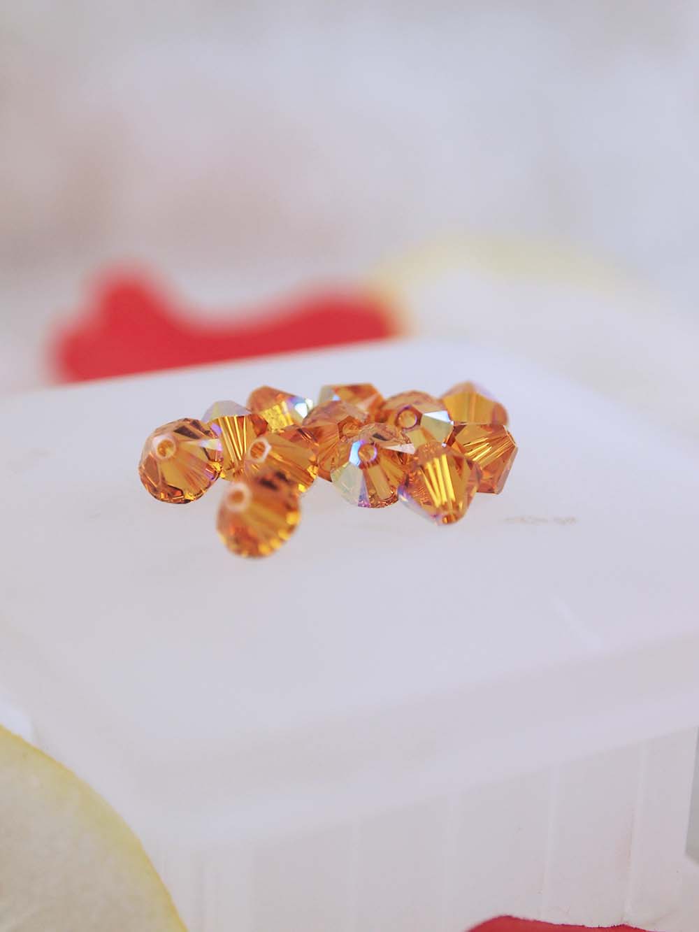Swarovski Beads 5328 - 6mm - 12pc - Topaz AB