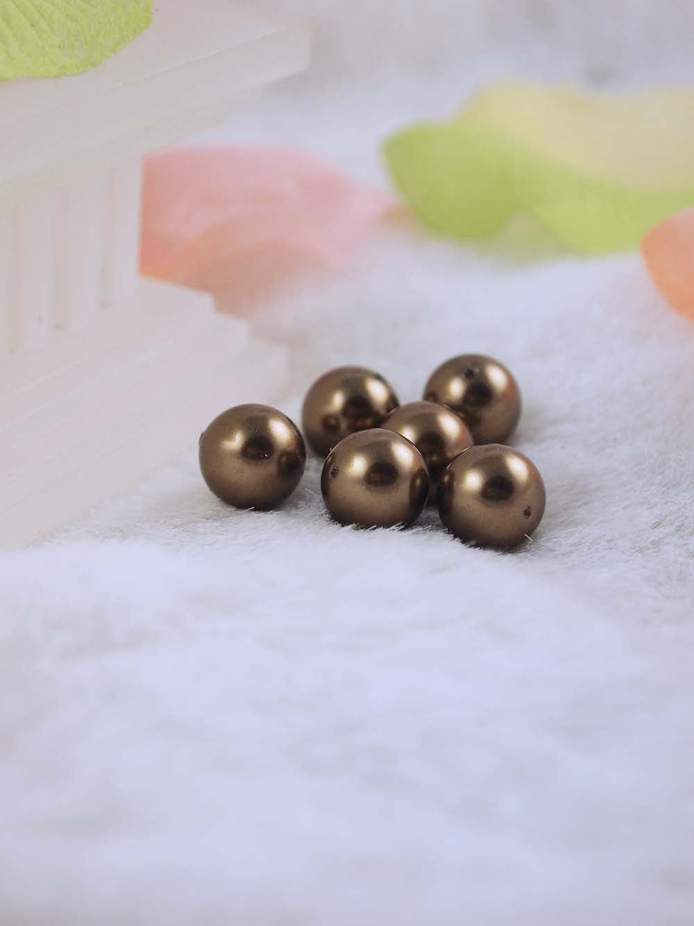 Swarovski Pearls 5810 10mm 6pc Crystal Antique Brass Pearl