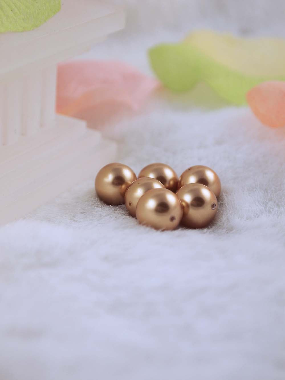 Swarovski Pearls 5810 10mm 6pc Crystal Bright Gold Pearl