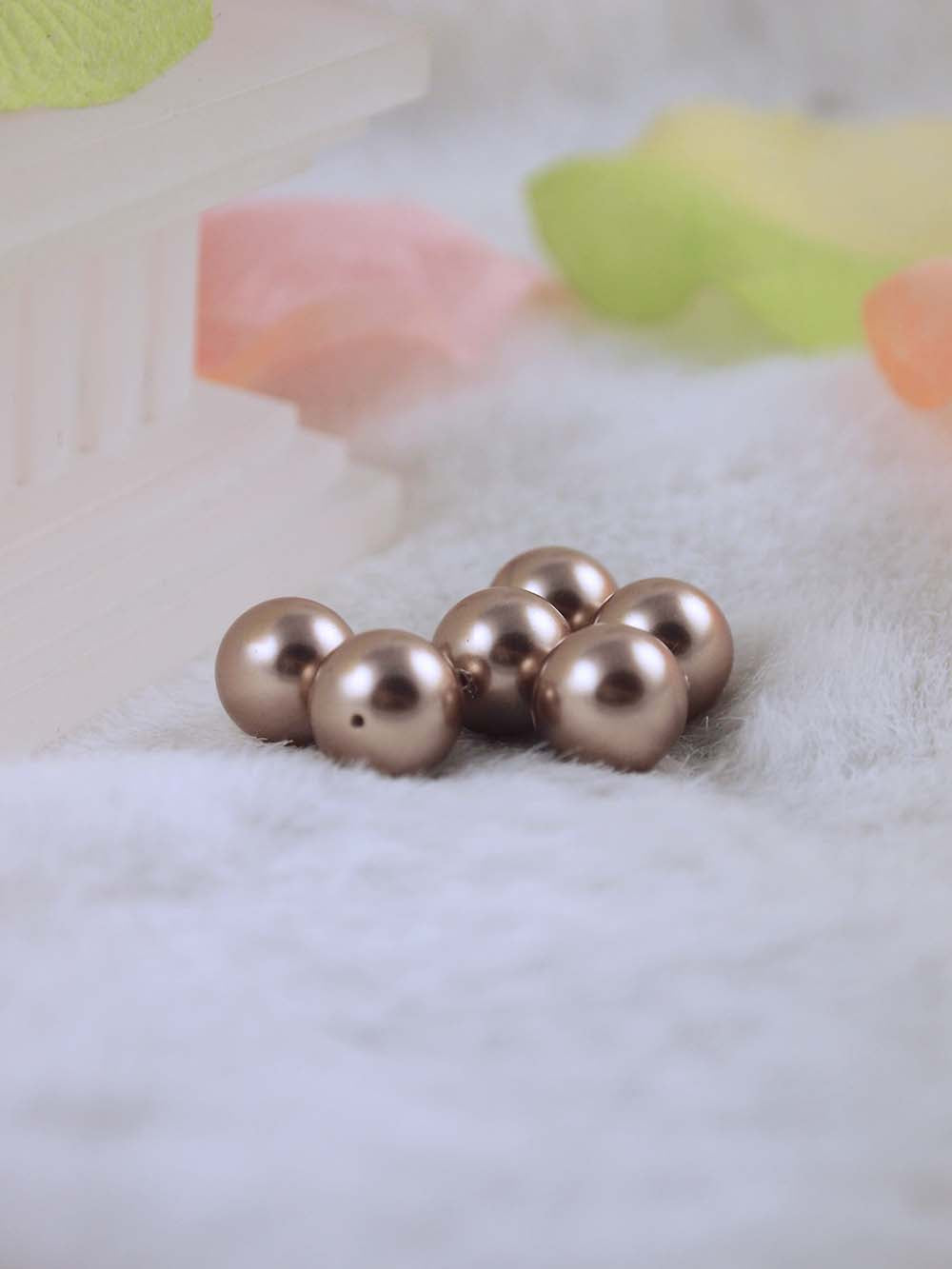 Swarovski Pearls 5810 10mm 6pc Crystal Bronze Pearl