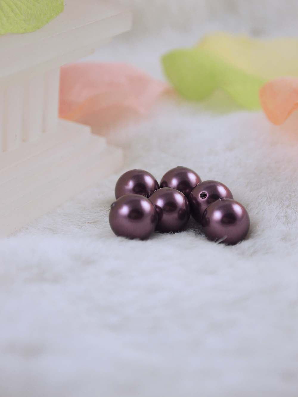 Swarovski Pearls 5810 10mm 6pc Crystal Burgundy Pearl