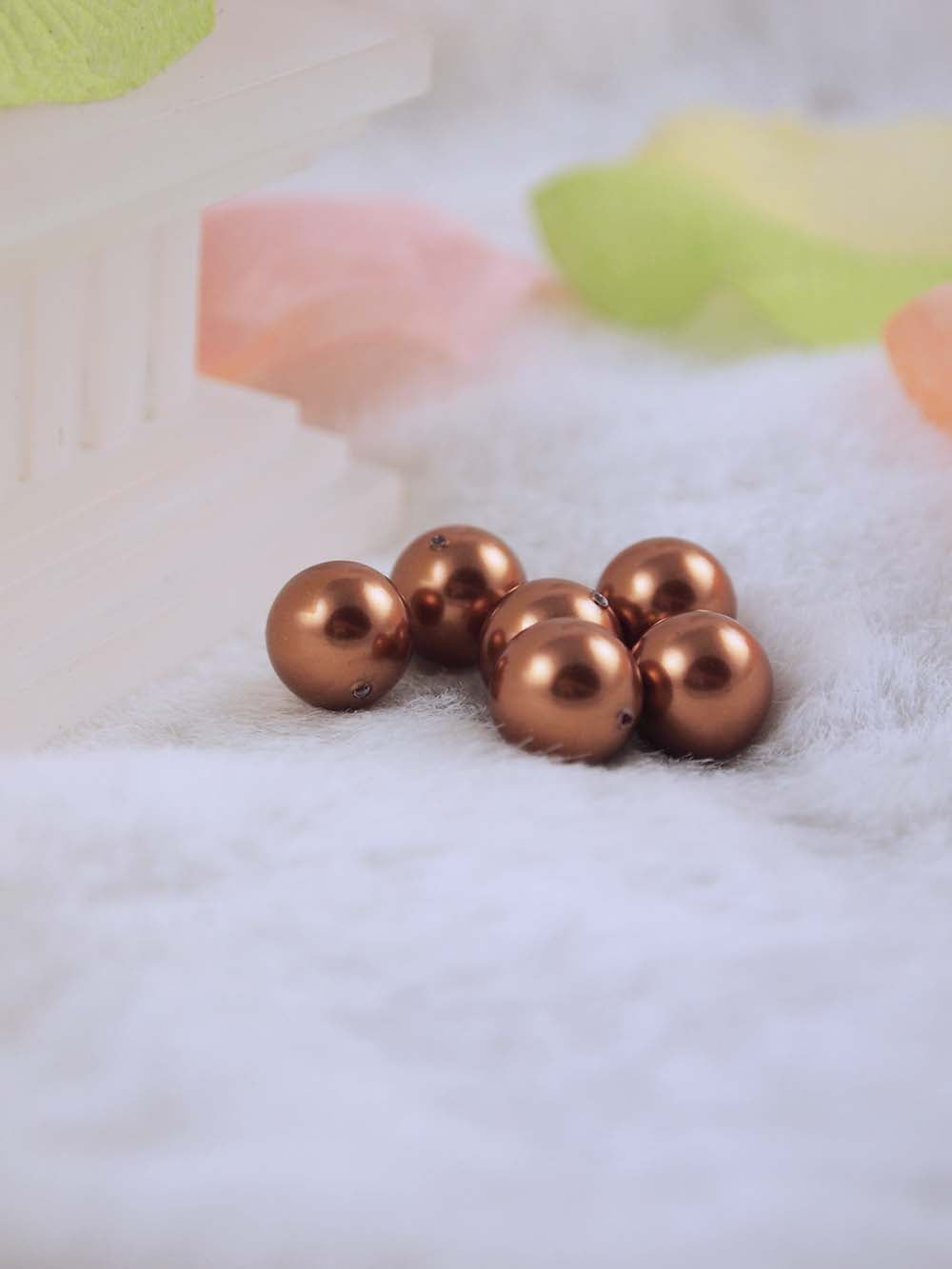 Swarovski Pearls 5810 10mm 6pc Crystal Copper Pearl