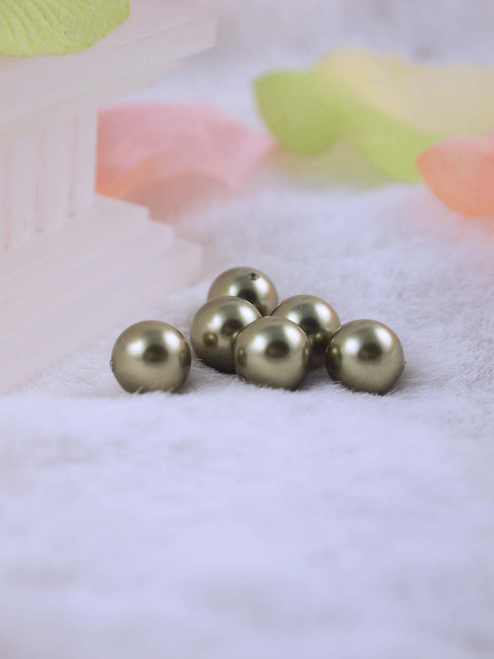 Swarovski Pearls 5810 10mm 6pc Crystal Light Green Pearl