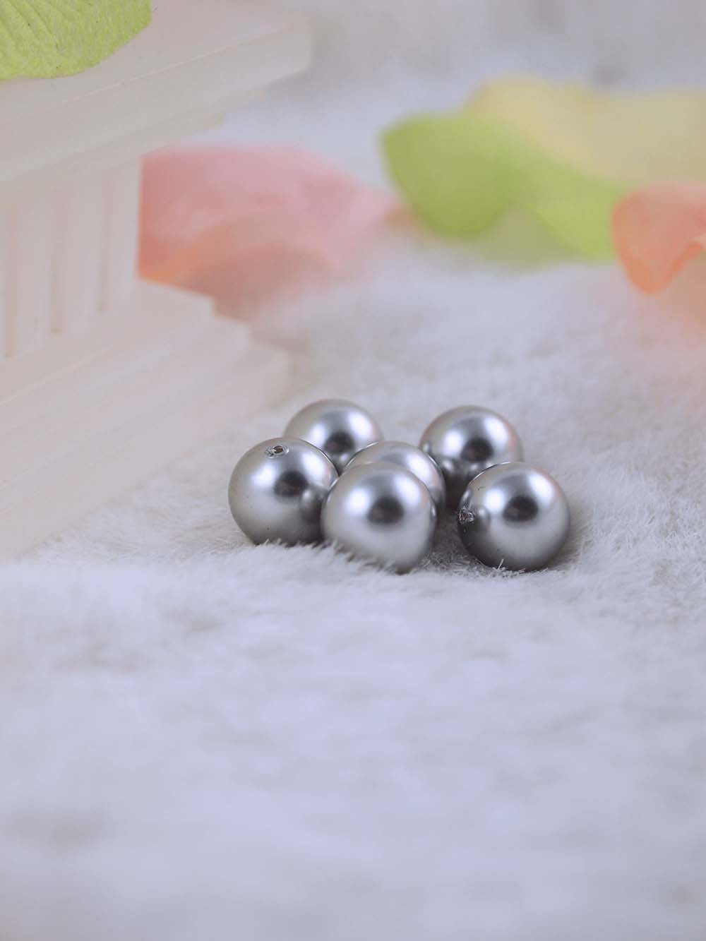 Swarovski Pearls 5810 10mm 6pc Crystal Light Grey Pearl