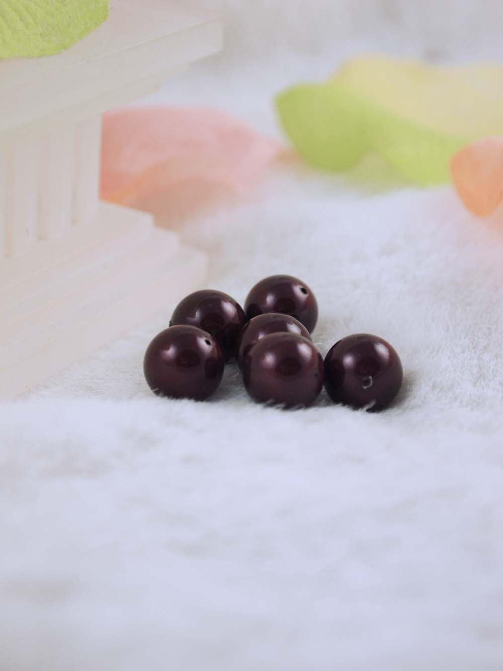 Swarovski Pearls 5810 10mm 6pc Crystal Maroon Pearl