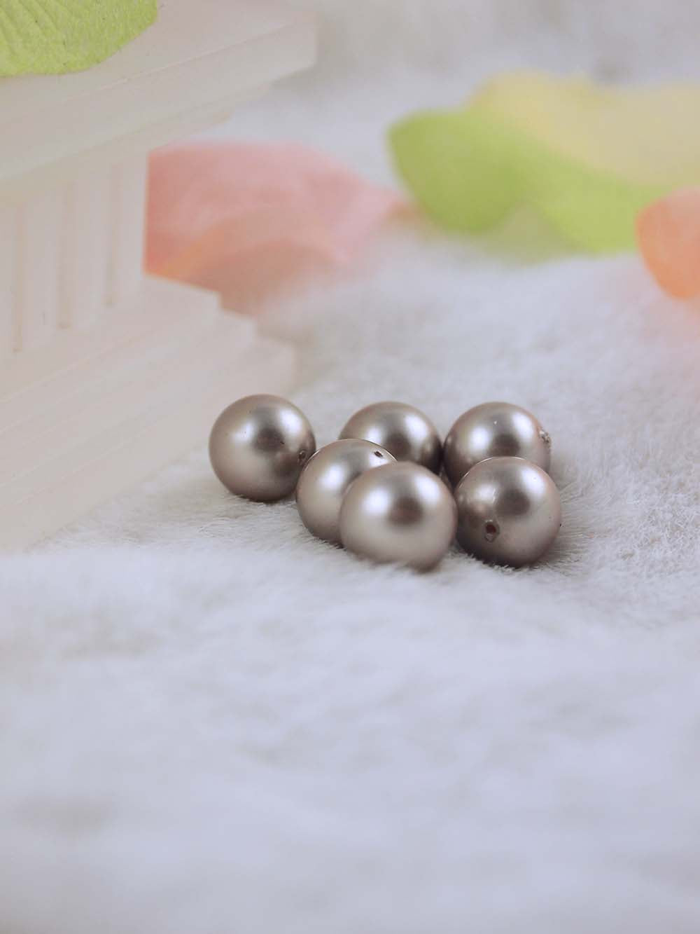 Swarovski Pearls 5810 10mm 6pc Crystal Platinum Pearl