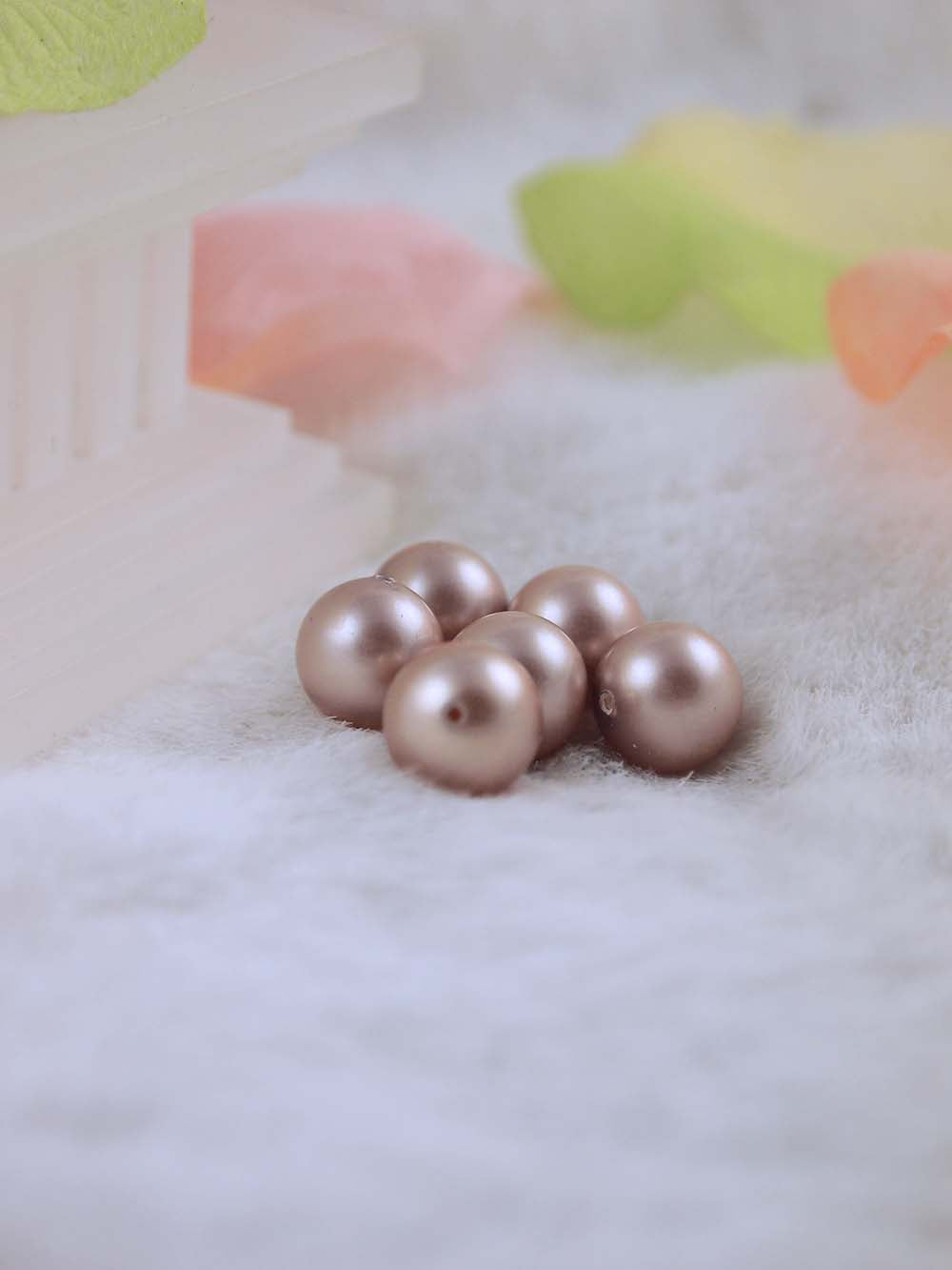 Swarovski Pearls 5810 10mm 6pc Crystal Powder Almond Pearl