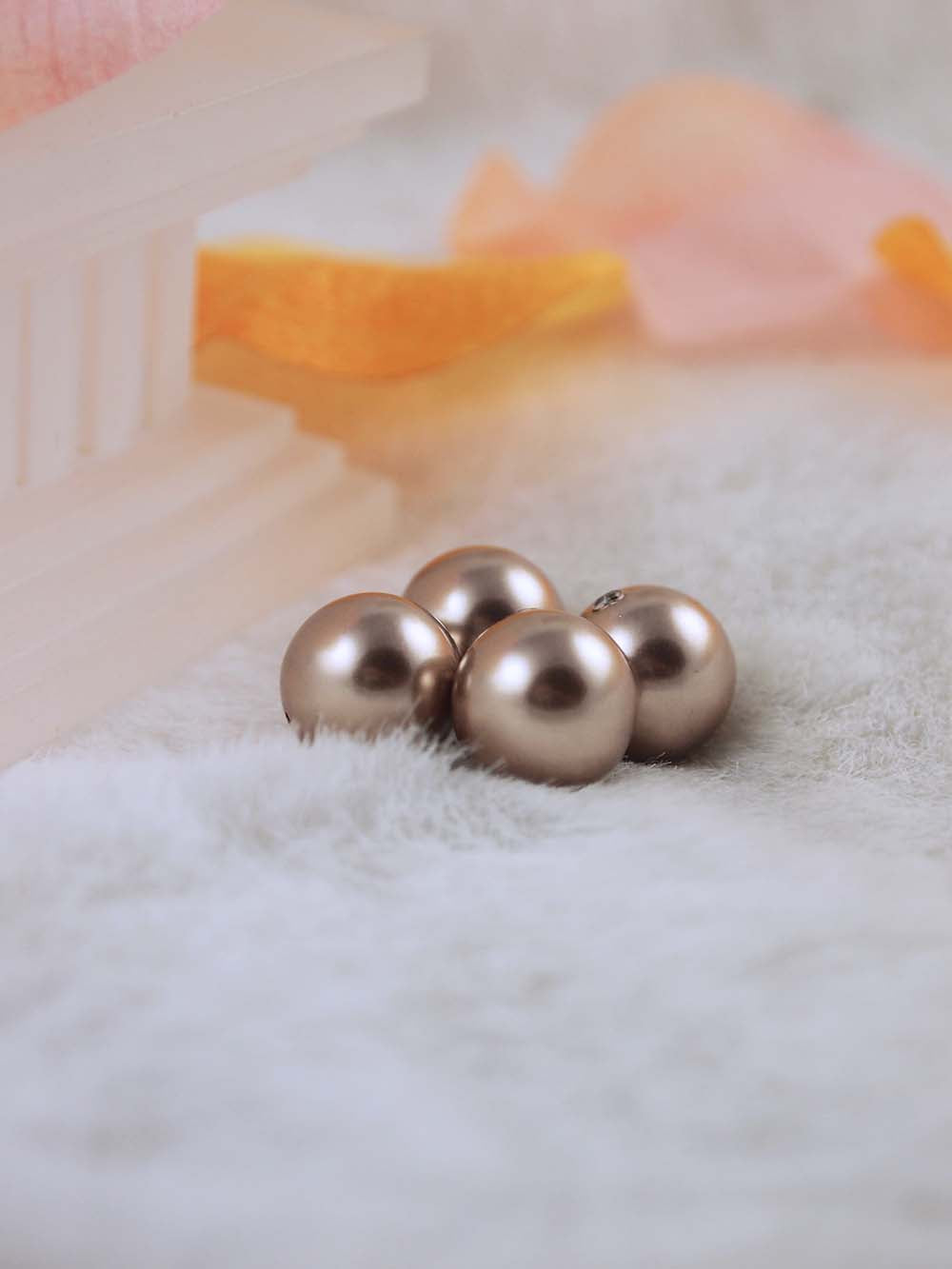 Swarovski Pearls 5810 12mm 6pc Crystal Bronze Pearl