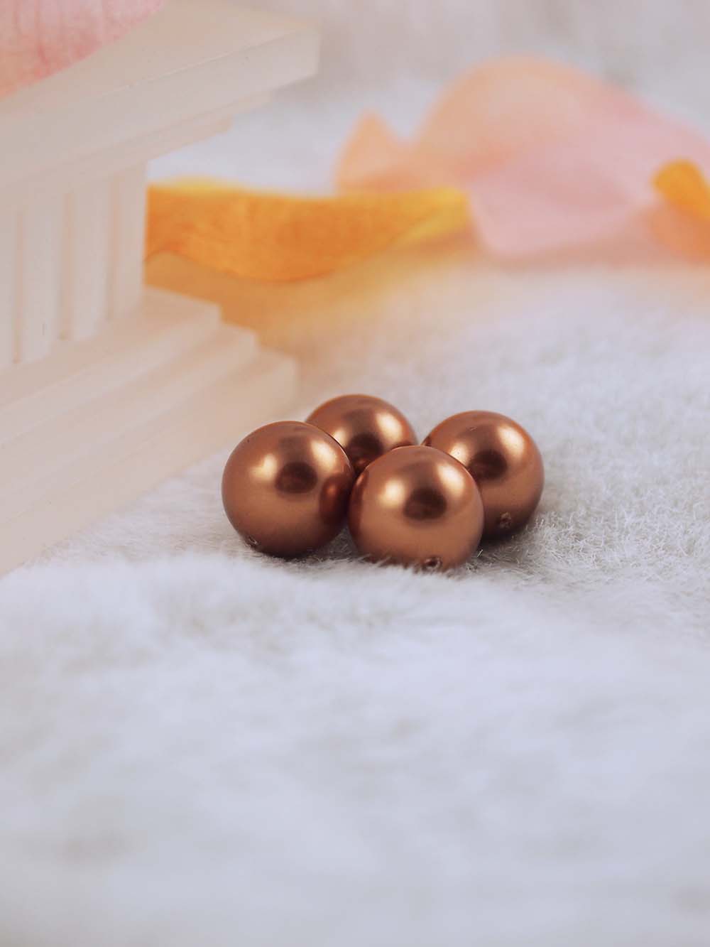 Swarovski Pearls 5810 12mm 6pc Crystal Copper Pearl