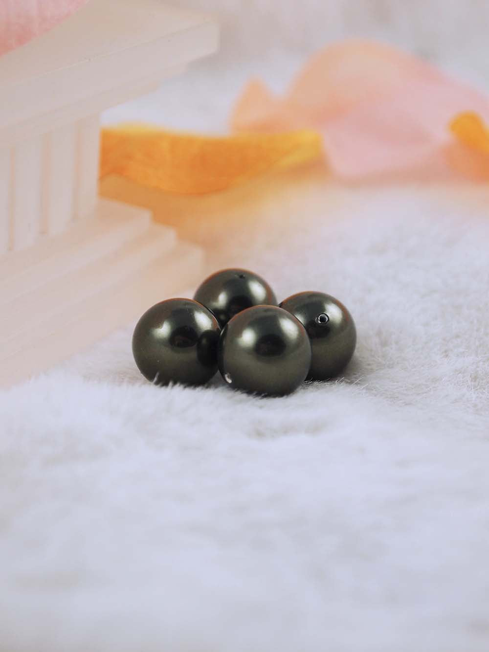 Swarovski Pearls 5810 12mm 6pc Crystal Dark Green Pearl