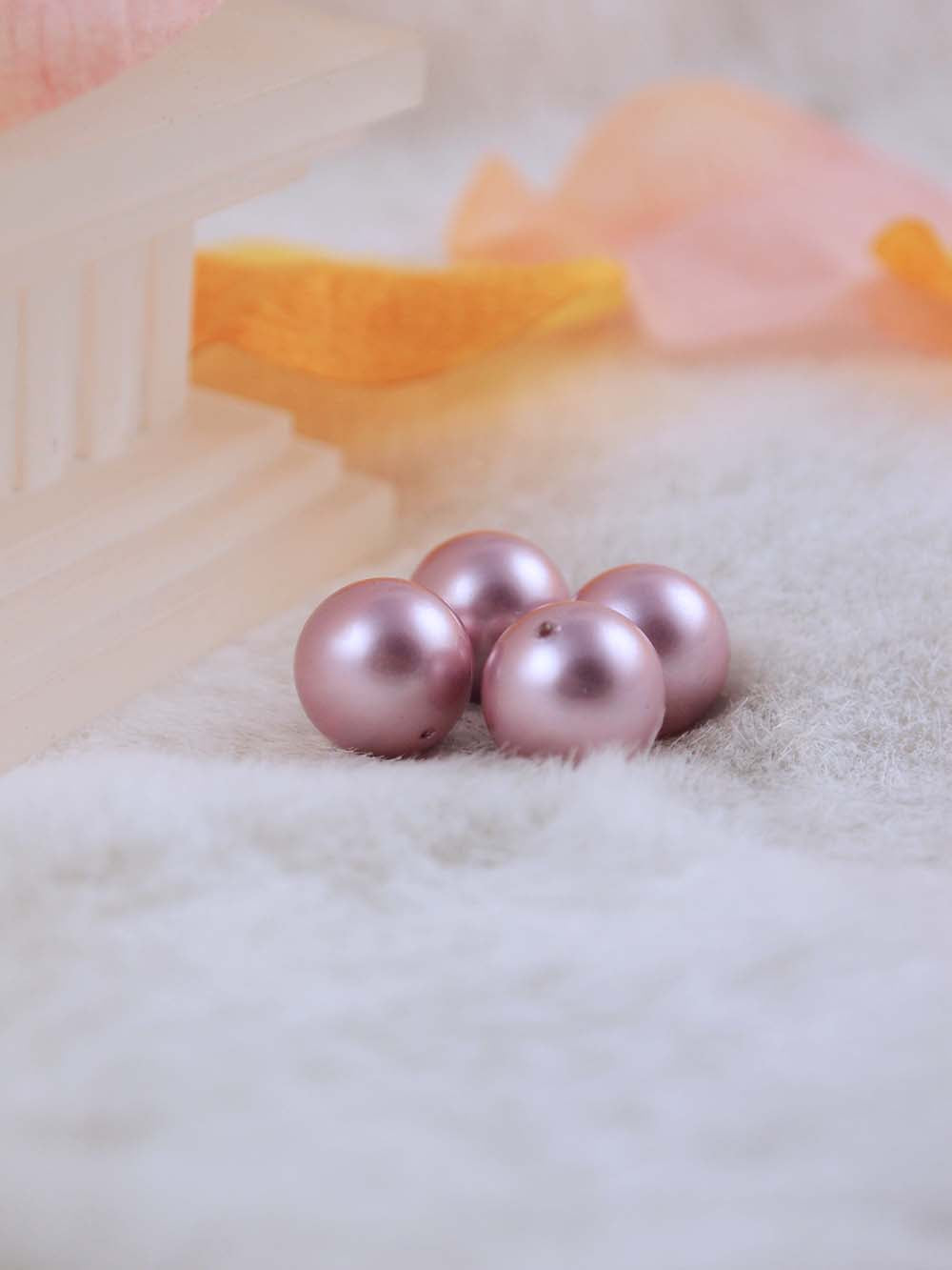 Swarovski Pearls 5810 12mm 6pc Crystal Powder Rose Pearl