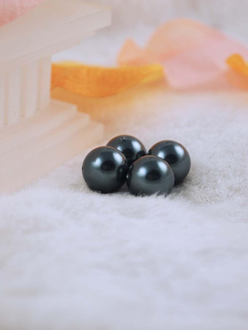 Swarovski Pearls 5810 12mm 6pc Crystal Tahitian look Pearl