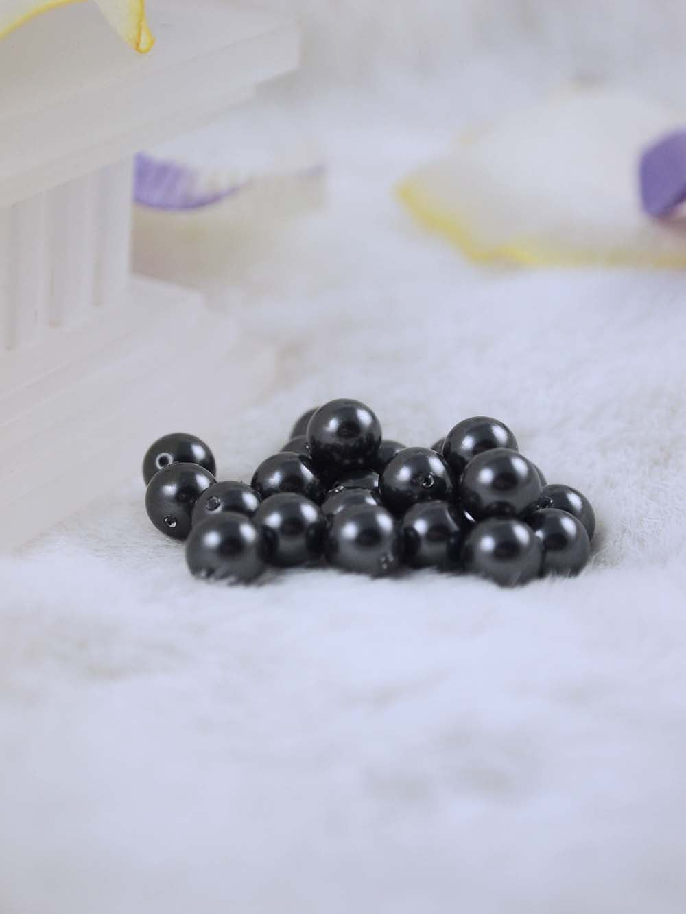 Swarovski Pearls 5810 7mm 12pc Crystal Black Pearl