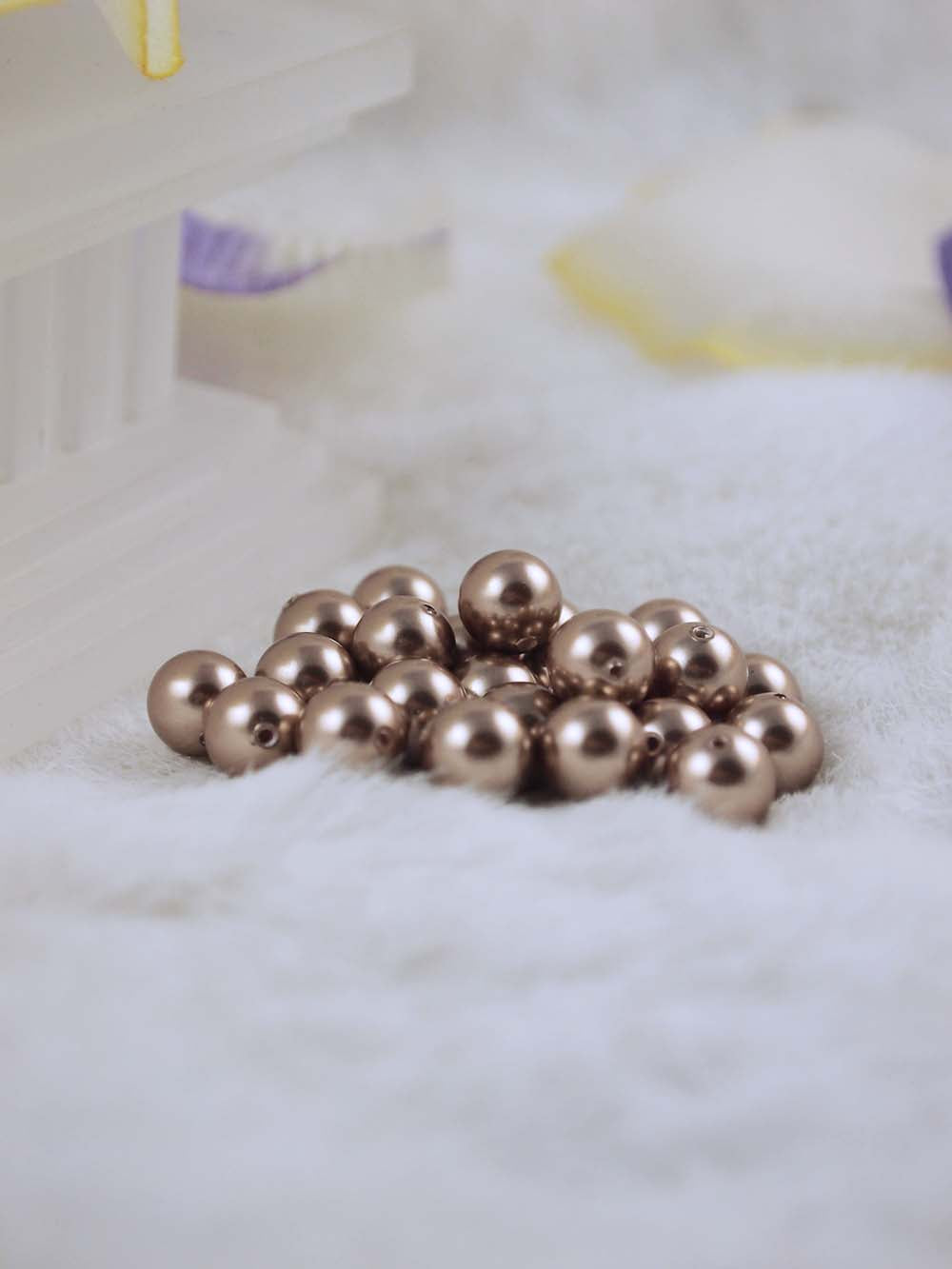 Swarovski Pearls 5810 7mm 12pc Crystal Bronze Pearl