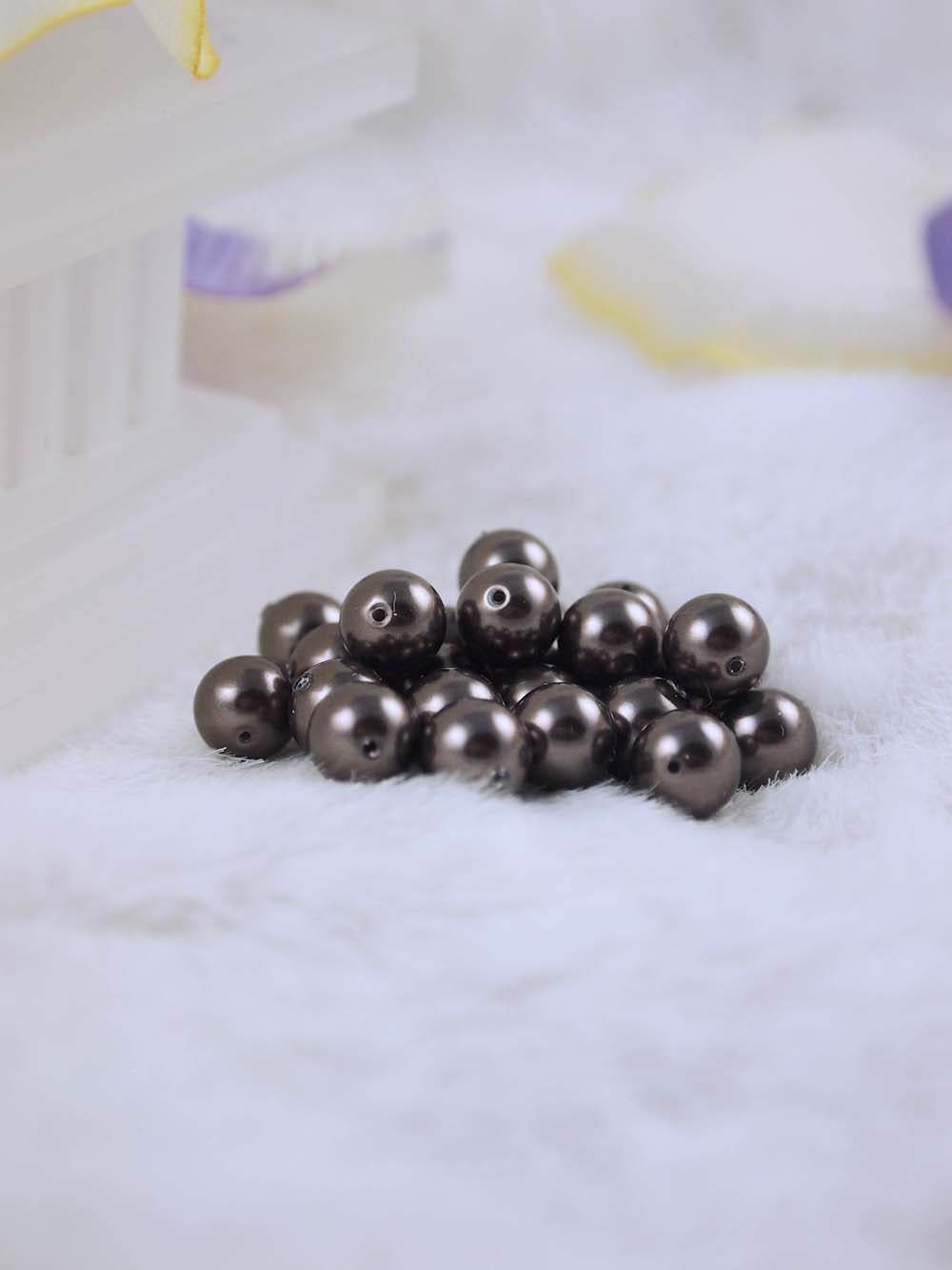 Swarovski Pearls 5810 7mm 12pc Crystal Brown Pearl