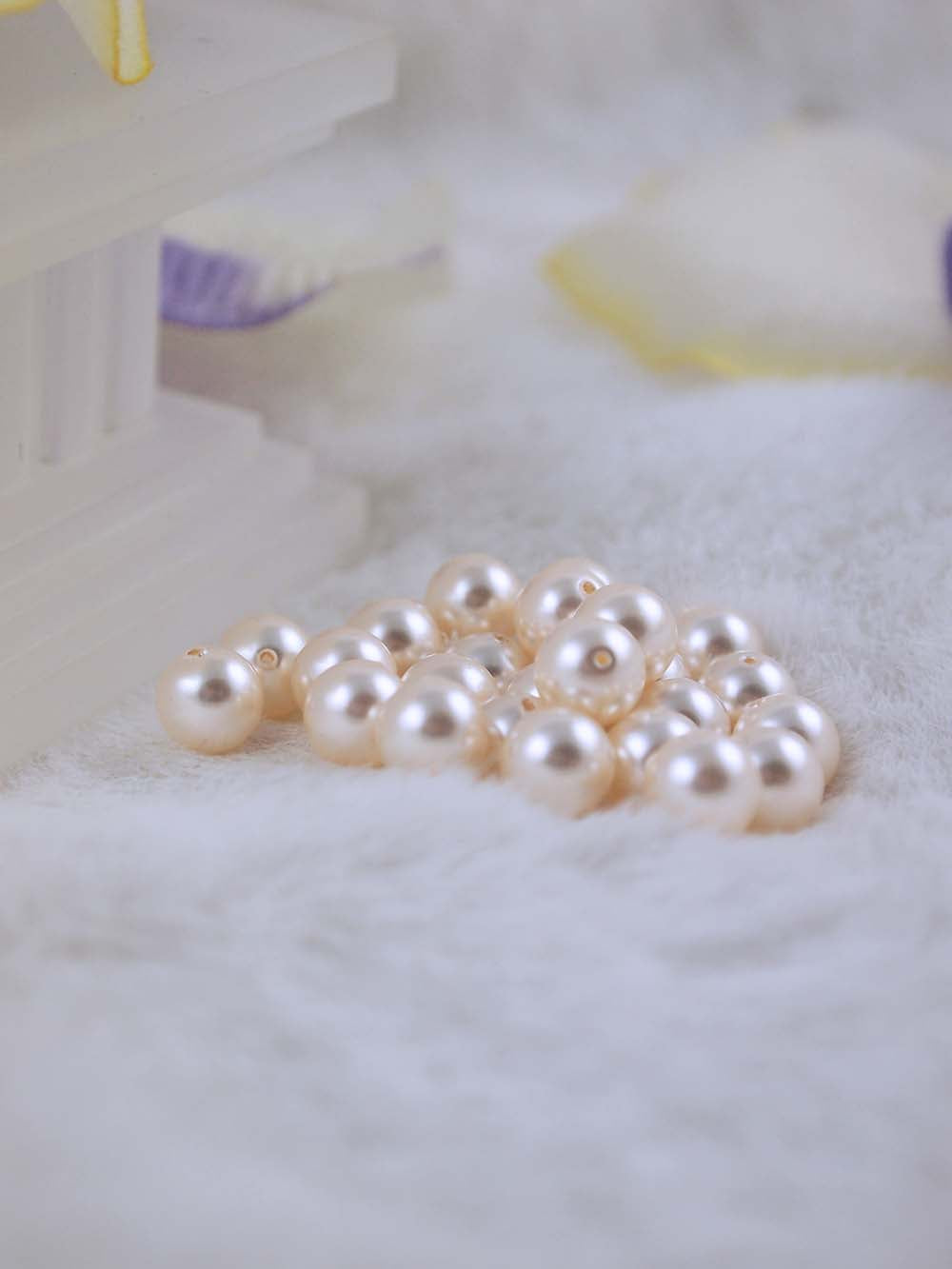 Swarovski Pearls 5810 7mm 12pc Crystal Creamrose Light Pearl