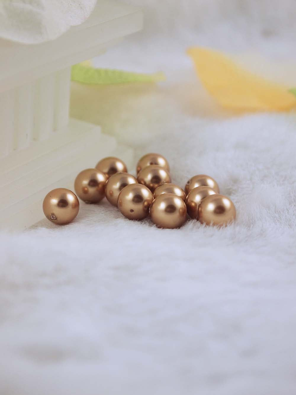 Swarovski Pearls 5810 8mm 12pc Crystal Bright Gold Pearl