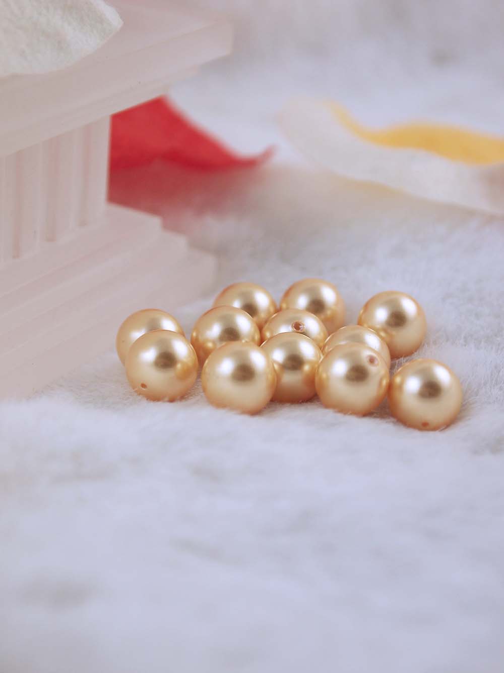 Swarovski Pearls 5810 9mm 12pc Crystal Gold Pearl