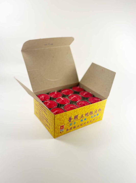 3-Hours Tealight Butter Candle in Red (Box)