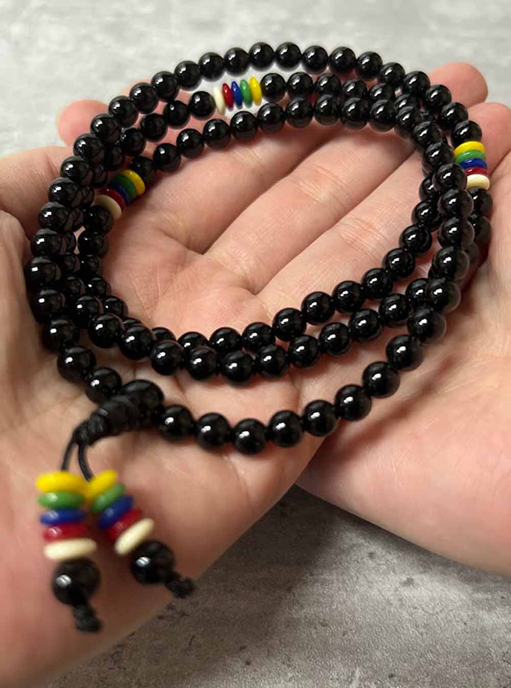 Black Agate Mala 108 Beads (6mm)