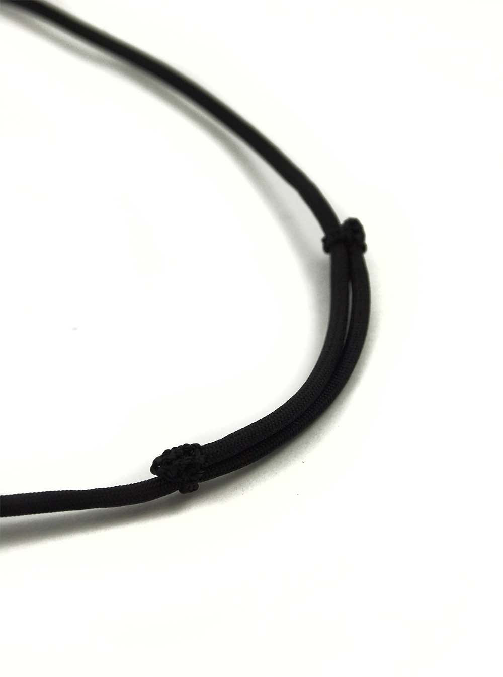 Black Nylon String Three Hooks Adjustable Amulet Necklace
