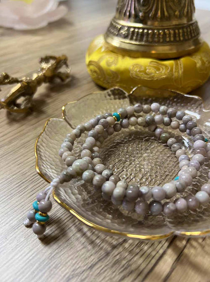 Grey Agate Mala 108 Beads (6mm)