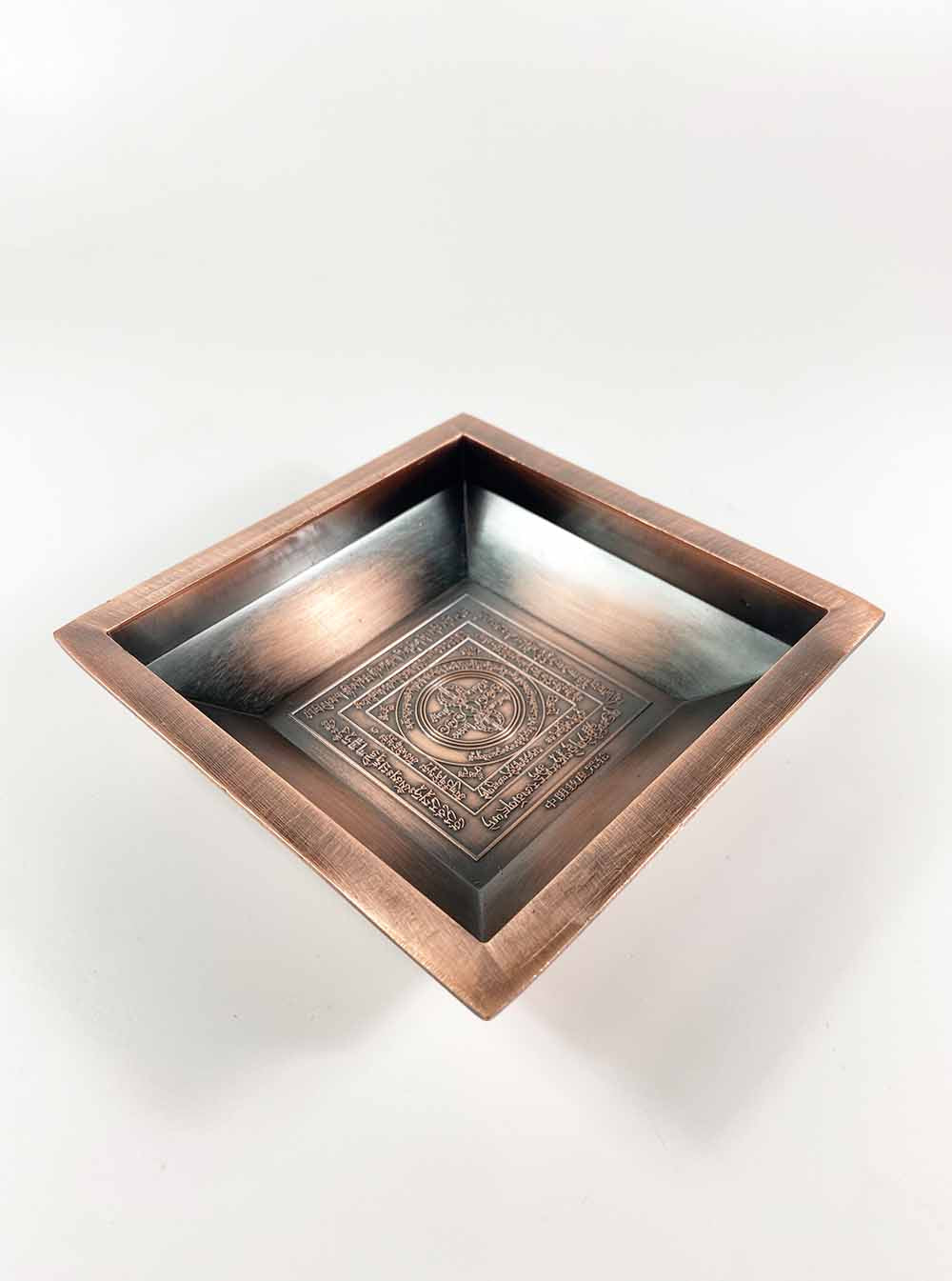 Smoke Offering Square Plate with Six Realm Vajra Wheel Mantra