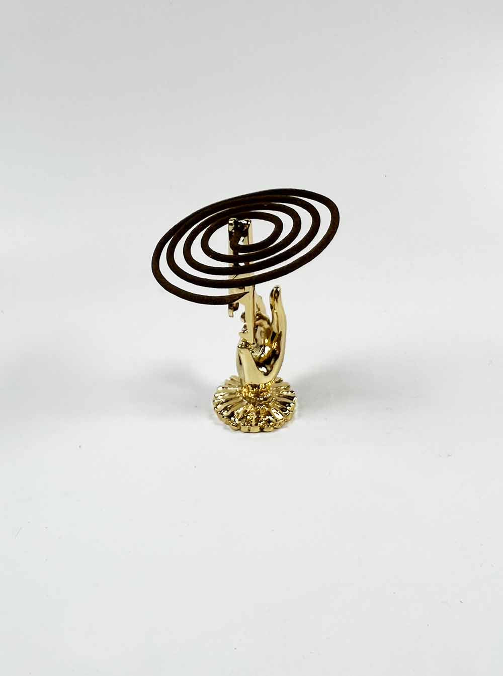 Gold-plated Buddha Hand Incense Holder