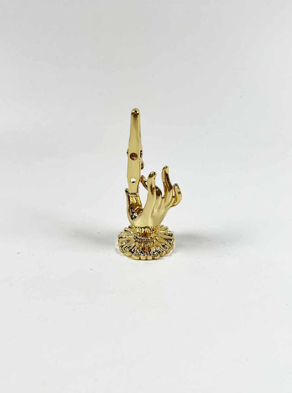 Gold-plated Buddha Hand Incense Holder