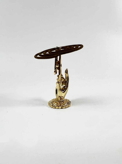 Gold-plated Buddha Hand Incense Holder