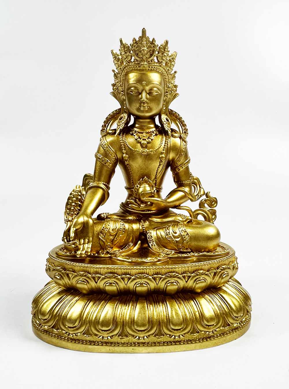 Gold-plated Kshitigarbha Bodhisattva Statue 10cm