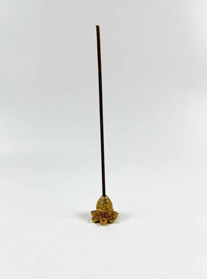 Gold-plated Lotus Bud Incense Stick Holder