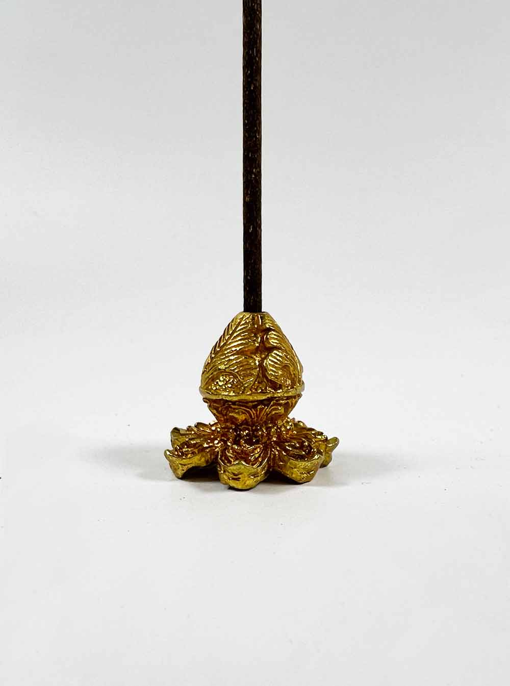 Gold-plated Lotus Bud Incense Stick Holder