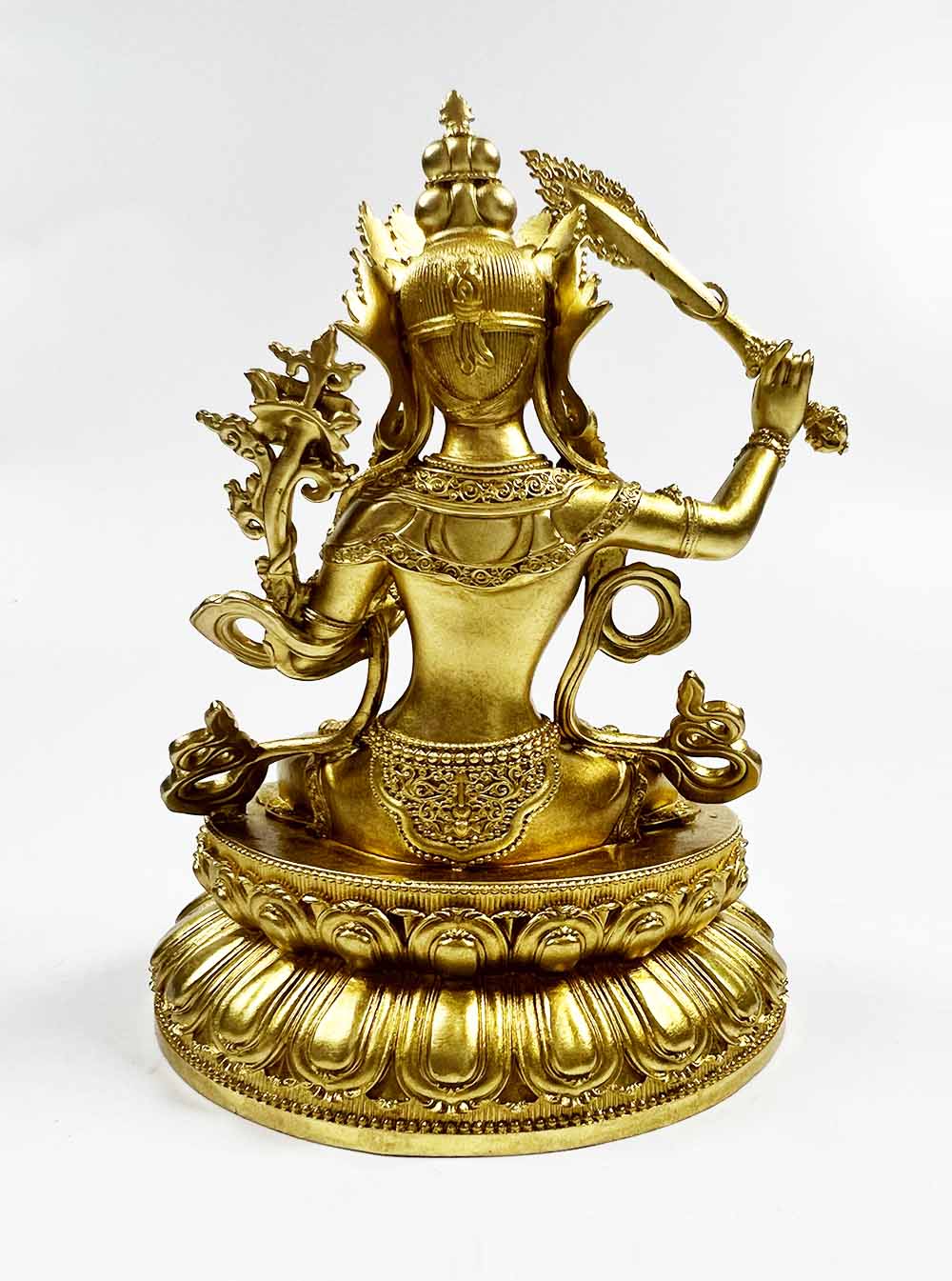 Gold-plated Manjushri Statue 10cm