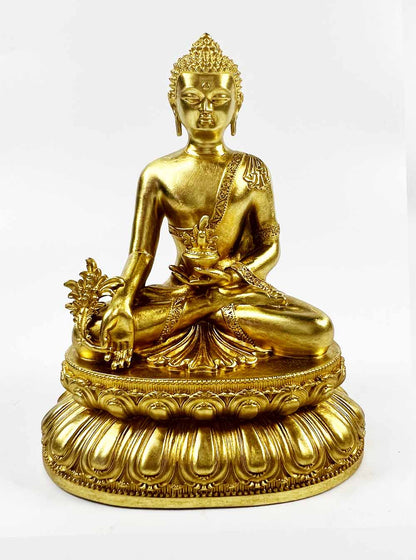 Gold-plated Medicine Buddha Statue 10cm