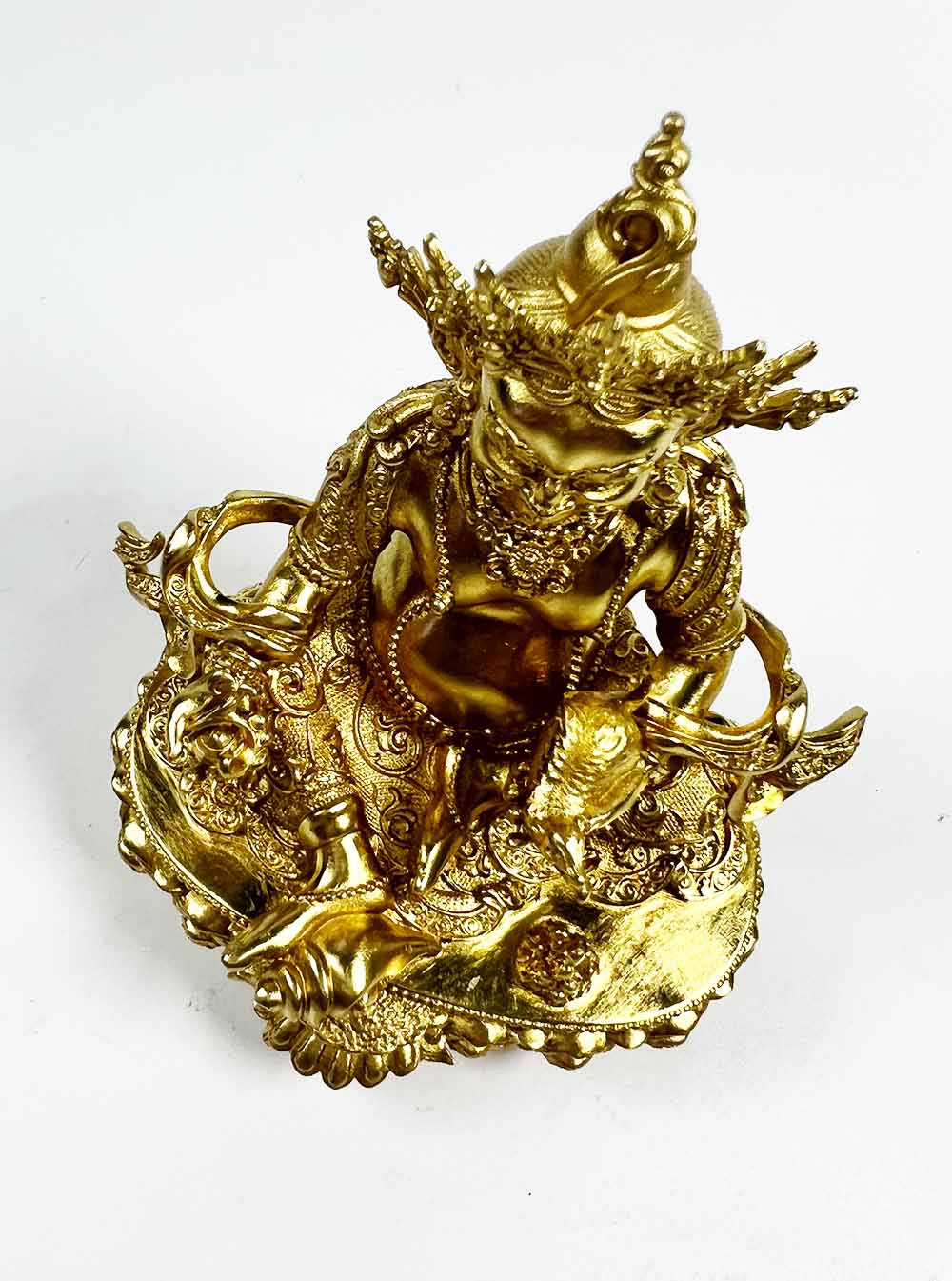 Gold-plated Yellow Zambala Statue 10cm