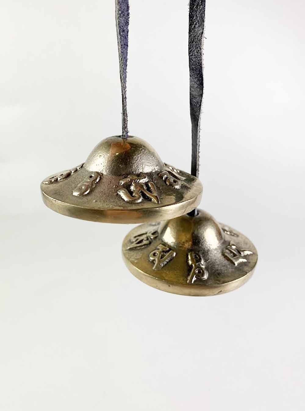 Hand-crafted Six Syllable Mantra Tibetan Hand Cymbal Bells